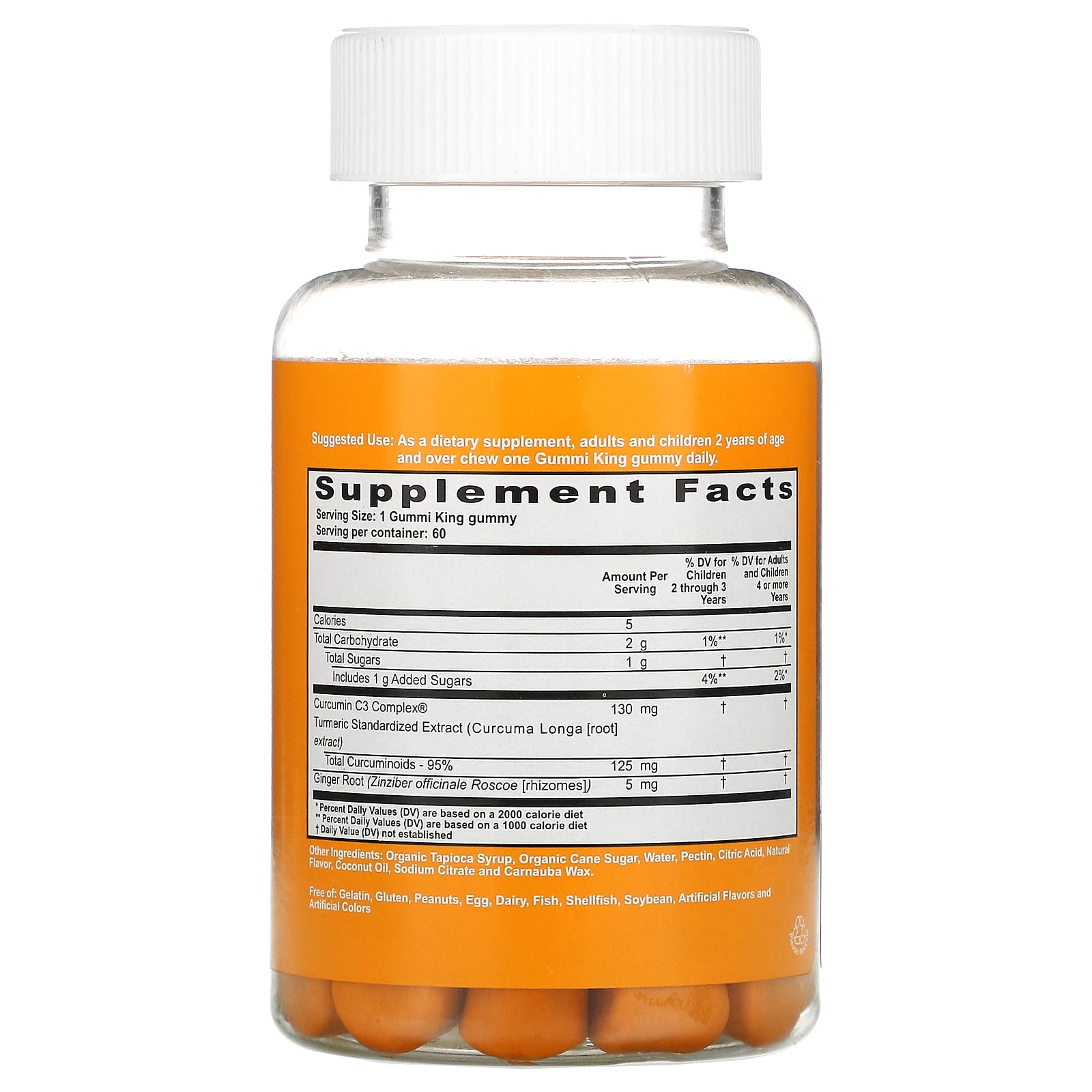 GummiKing,薑黃+薑兒童,抵抗+抗氧劑+緩解發炎反應,芒果味,60粒軟糖