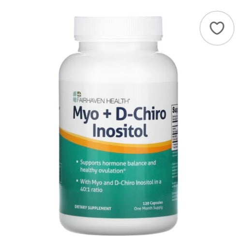 Fairhaven Health, Myo + D-Chiro 肌醇,120粒膠囊