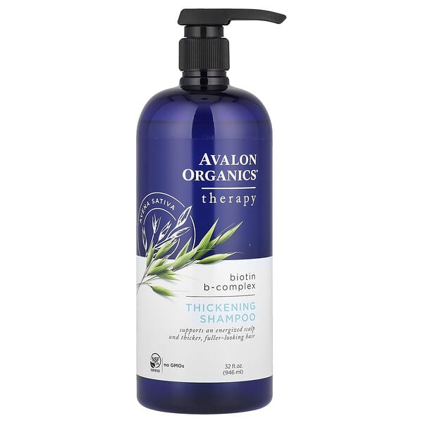 *Avalon Organics, Thickening Shampoo, Biotin B-Complex, 32 fl oz (946 ml)