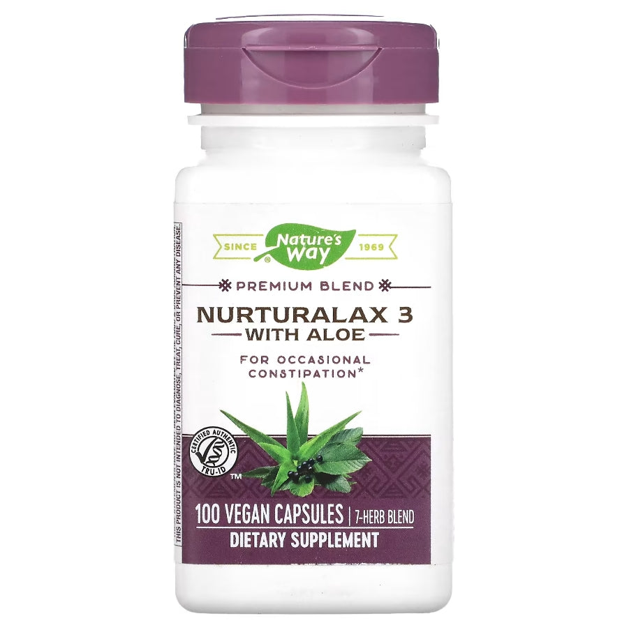 Nature's Way, Nurturalax 3,含蘆薈,100 粒全素膠囊
