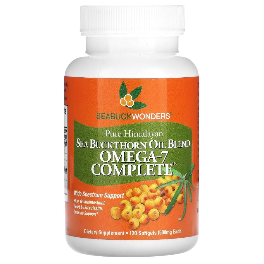 SeaBuckWonders, Sea Buckthorn Oil Blend, Omega-7 Complete, 500 mg, 120 Softgels