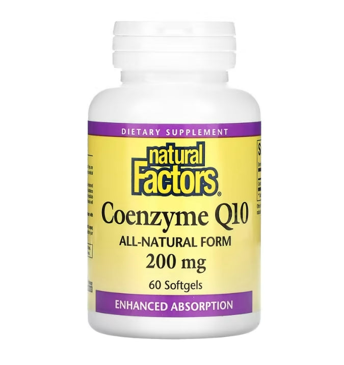 Natural Factors, Coenzyme Q10, 200 mg, 60 Softgels