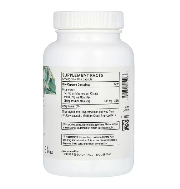 Thorne, Magnesium CitraMate, 90 Capsules
