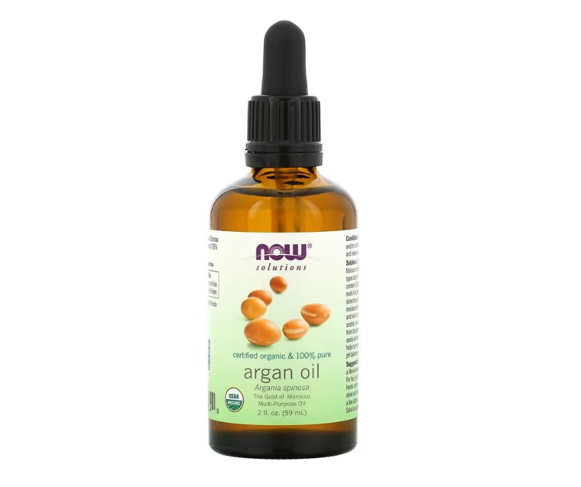 *NOW Foods, Solutions,有機認可和純摩洛哥堅果油,2 盎司(59 毫升)