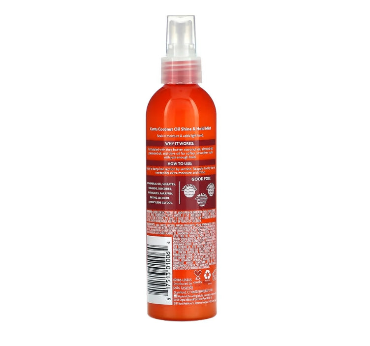 FREE Cantu, Shea Butter, Coconut Oil Shine & Hold Mist, 8 fl oz (237 ml)