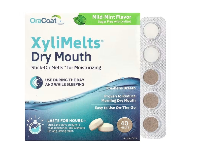 OraCoat, XyliMelts 口乾緩解片,淡味薄荷味,40 片