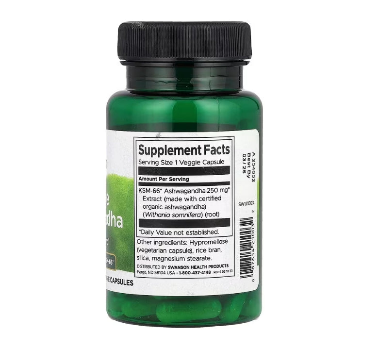 Swanson, Ultimate Ashwagandha, 250 mg , 60 Veggie Capsules