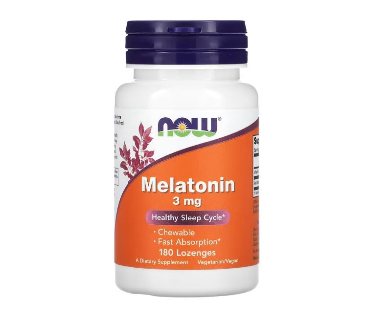 NOW Foods, Melatonin, 3 mg, 180 Lozenges