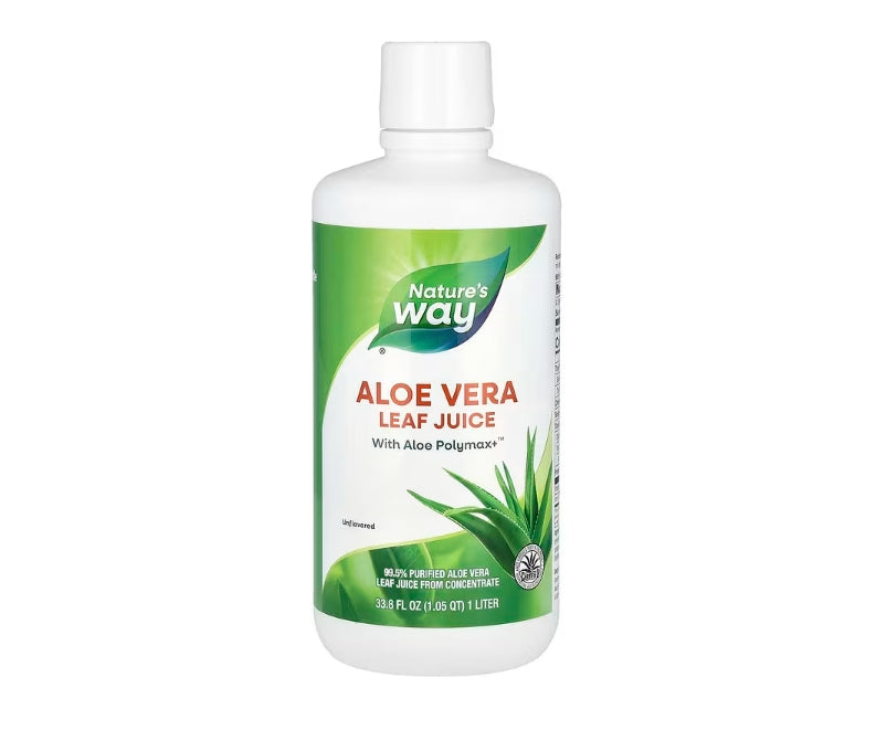 Nature's Way, Aloe Vera Leaf Juice, Unflavored, 33.8 fl oz (1 L)