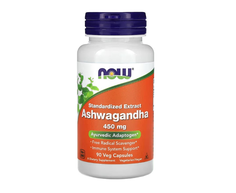 NOW Foods, Ashwagandha, Standardized Extract, 450 mg, 90 Veg Capsules