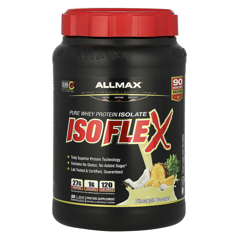 ALLMAX, Isoflex,全正分離乳清蛋白,鳳梨椰子味,2 磅(907 克)