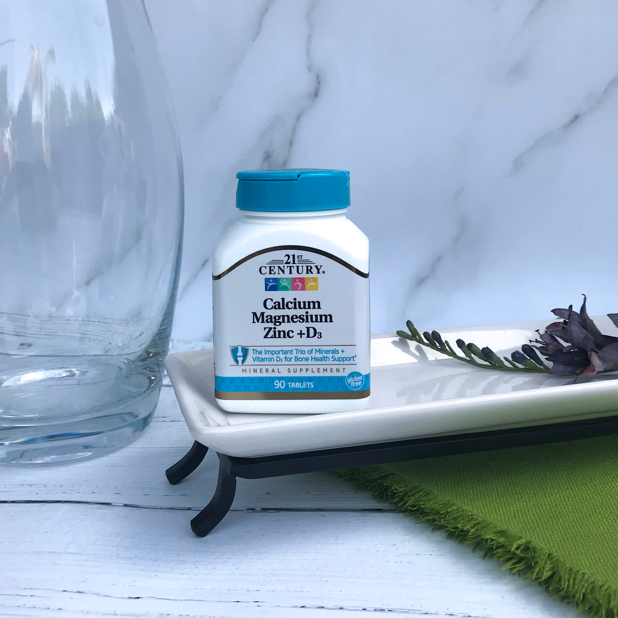 *FREE* 21st Century, Calcium Magnesium Zinc + D3, 90 Tablets