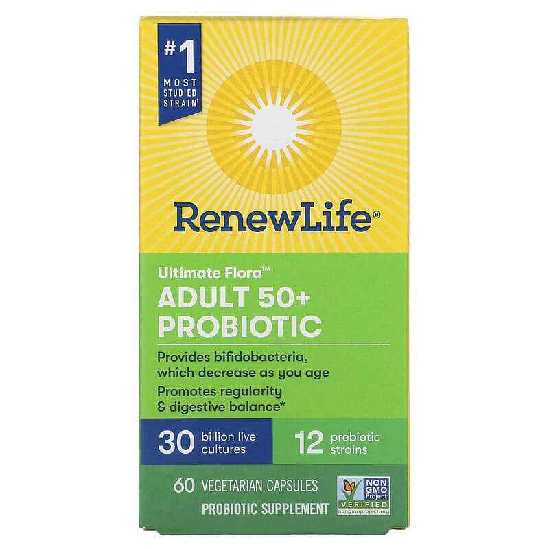 *Renew Life, Adult 50+ Probiotic, 30 Billion CFU, 60 Vegetarian Capsules