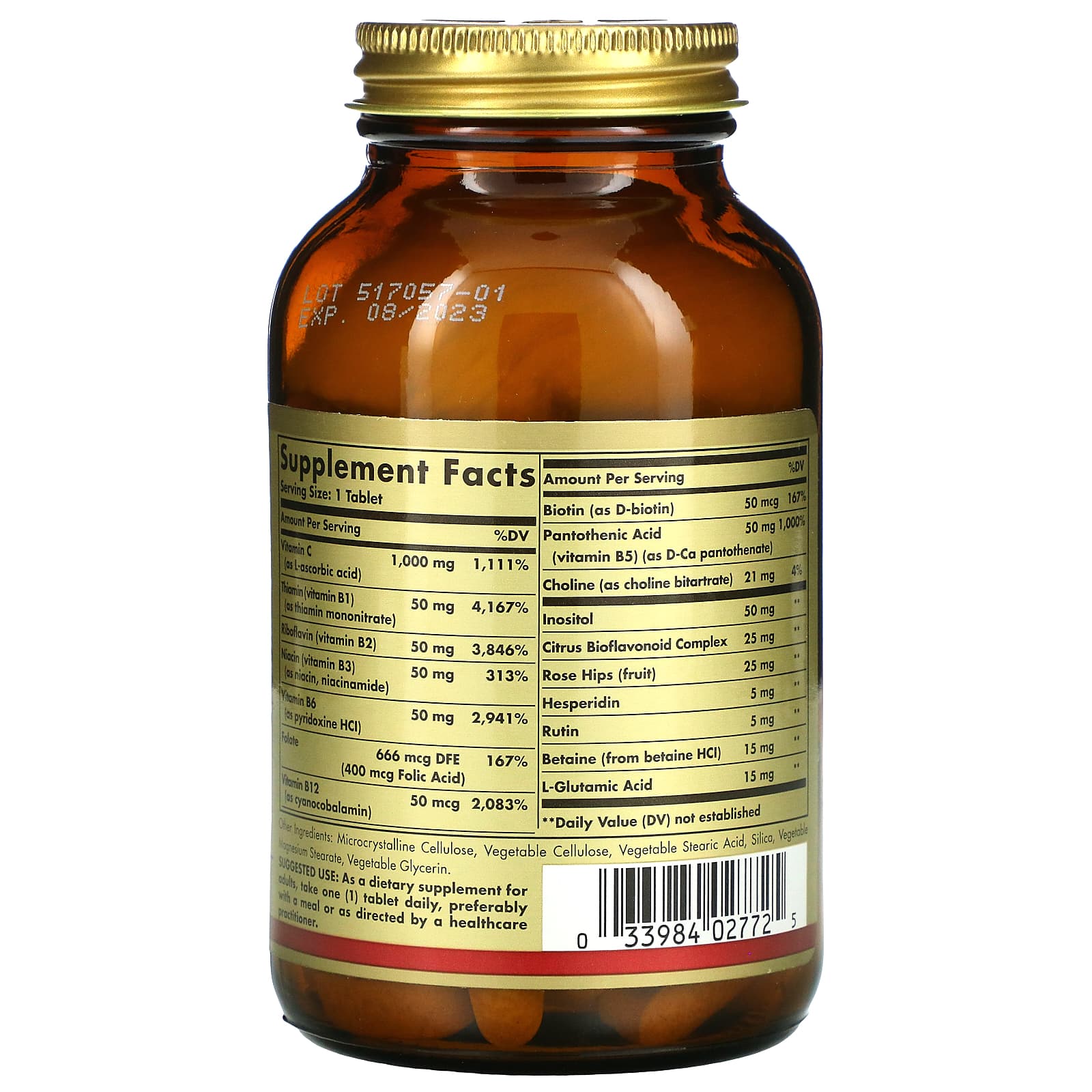 *Solgar, 高級B+C族複合材料,90片