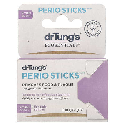 免費送 Dr. Tung's, Perio Sticks™,X-Thin,100 條
