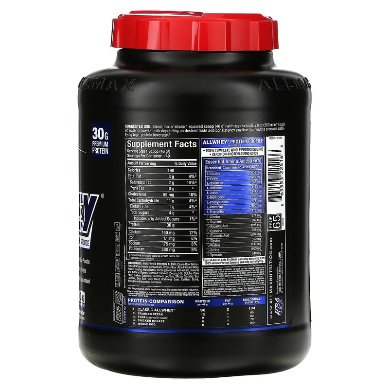 ALLMAX,經典AllWhey,全乳清蛋白,巧克力口味,5磅(2.27公斤)