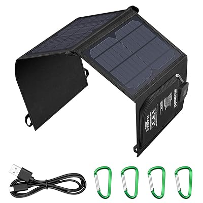 FREE SUAOKI 25W Dual USB Solar Charger, Portable Solar Panel Sunpower Universal Phone Charger with TIR-C Technology for All USB Device