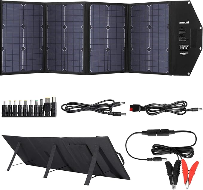 【FREE】Suaoki Solar Charger Power 100W Foldable Outdoor