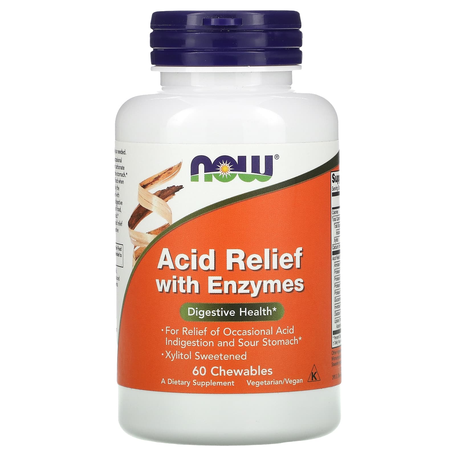 *NOW Foods, Acid Relief with Enzymes, 60 Chewables