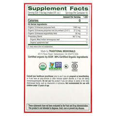 Traditional Medicinals, 有機 Echinacea Plus,原生留蘭香,無咖啡萃取,16 獨立茶包,0.85 盎司(24 克)