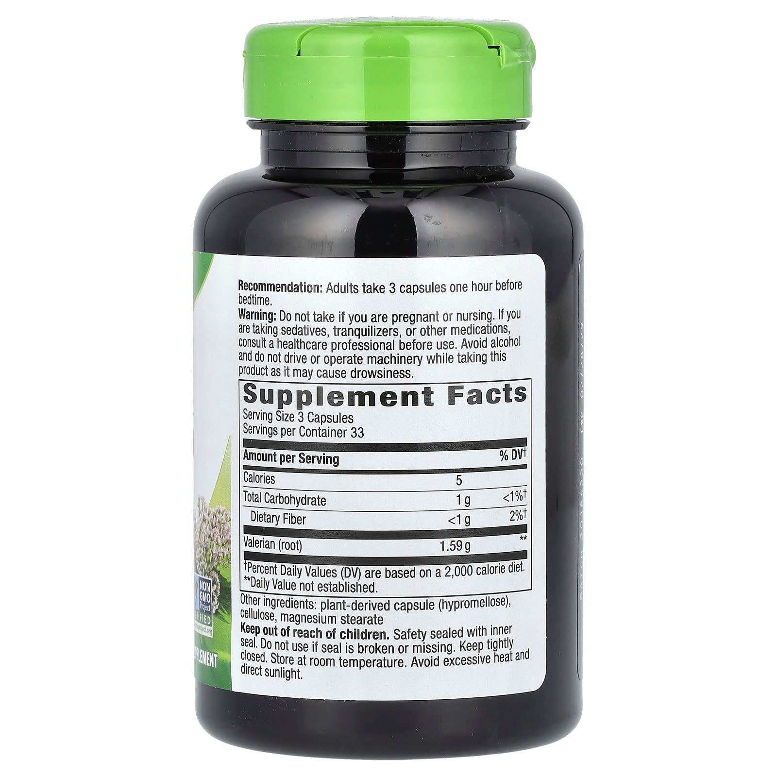 Nature's Way, Valerian Root, 100 Vegan Capsules (530 mg per Capsule)