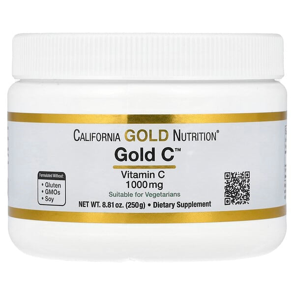 California Gold Nutrition, 黃金維生素 C 粉、維生素 C,1000 毫克,8.81 盎司(250 克)