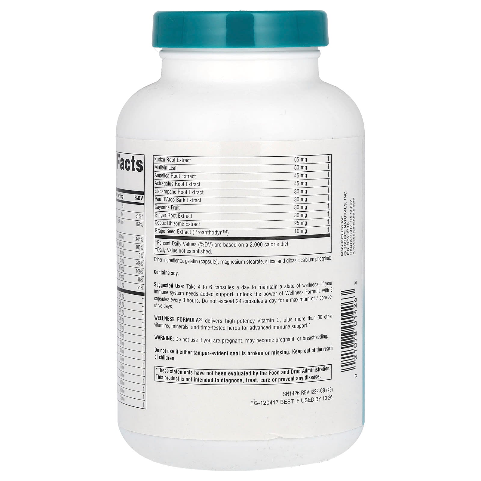 Source Naturals, 健康配方,高階機體抵抗支援,240 粒膠囊