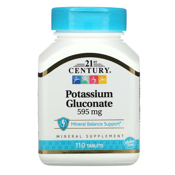 FREE 21st Century, Potassium Gluconate, 595 mg, 110 Tablets