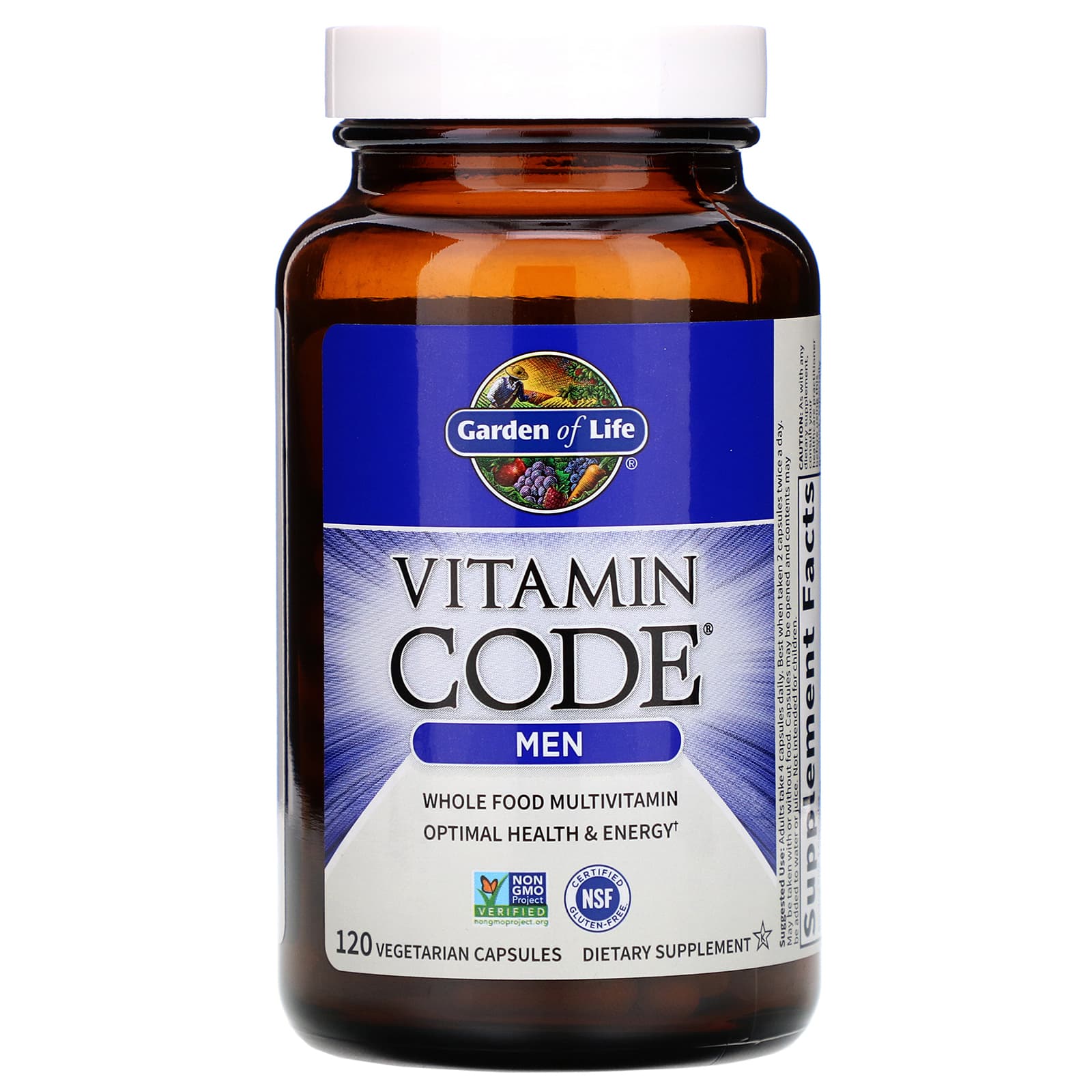 *Garden of Life, Vitamin Code, Whole Food Multivitamin for Men, 120 Vegetarian Capsules