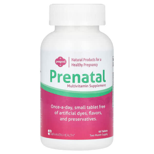 Fairhaven Health, Peapod, Prenatal Multivitamin Supplement, 60 Tablets