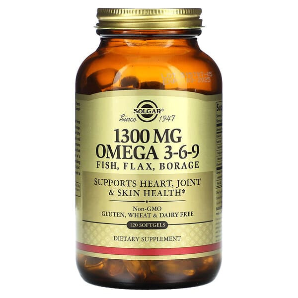 *Solgar, Omega 3-6-9, 1,300 mg, 120 Softgels