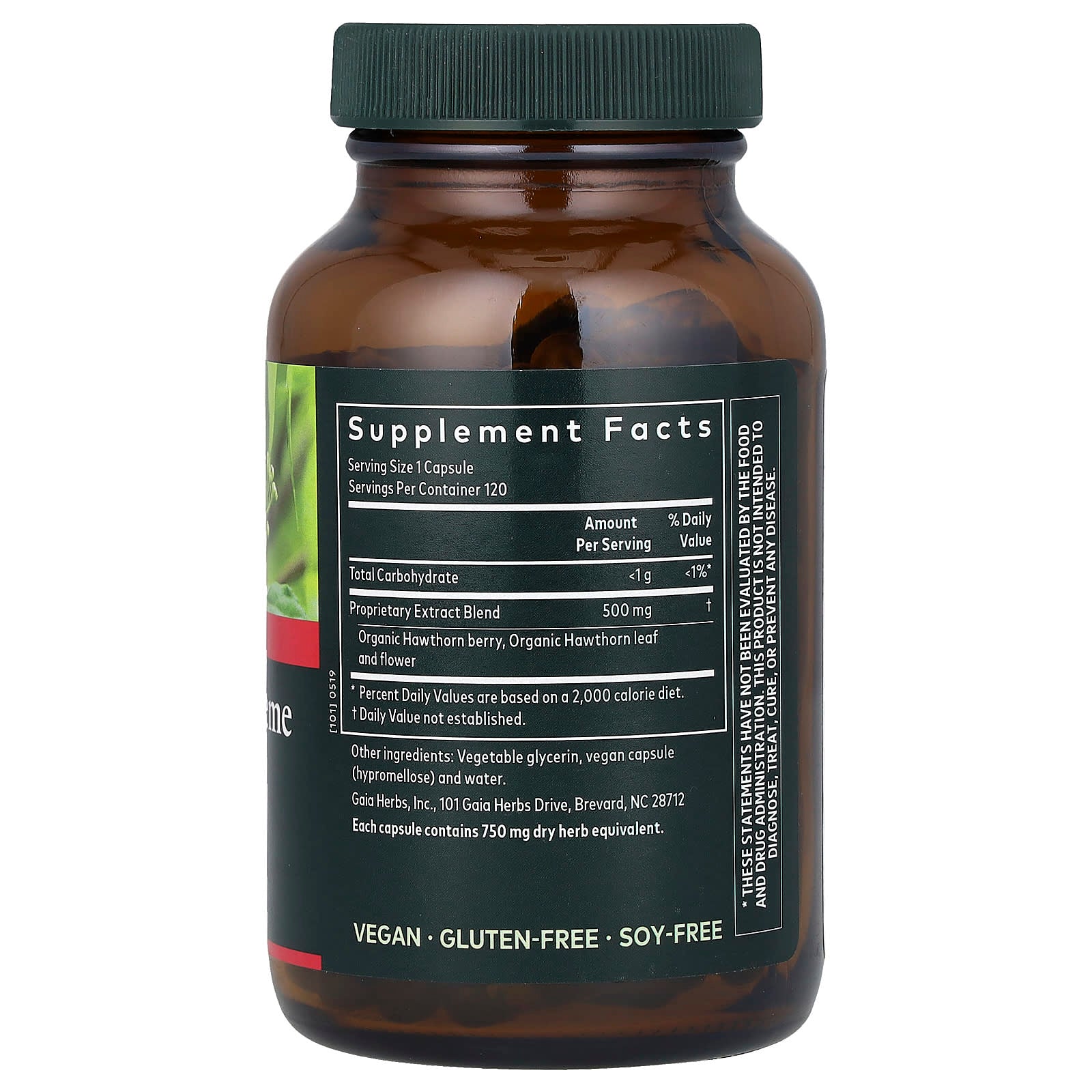 Gaia Herbs, Hawthorn Supreme, 500 mg, 120 Vegan Liquid Phyto-Caps