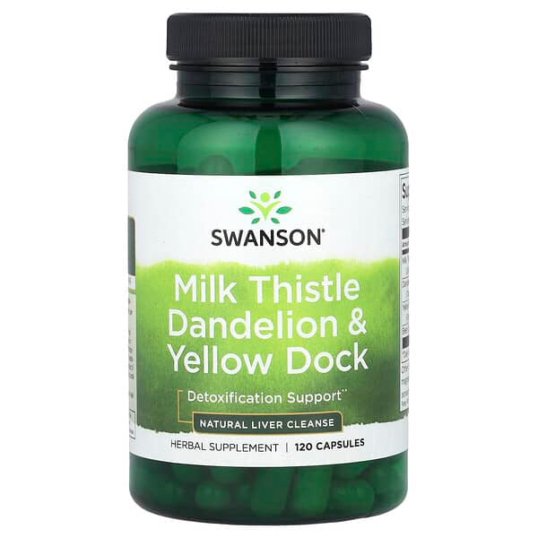 Swanson, Milk Thistle Dandelion & Yellow Dock, 120 Capsules