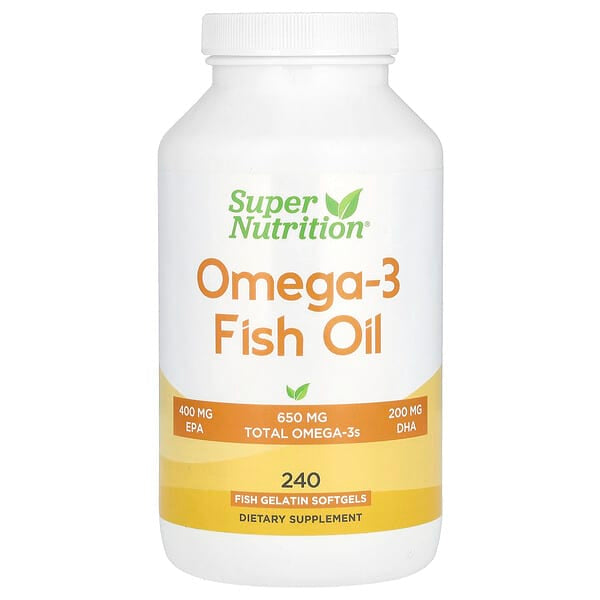 Super Nutrition, Omega-3 魚油,Vivomega 甘油三酯,1,000 毫克,240 粒魚軟凝膠