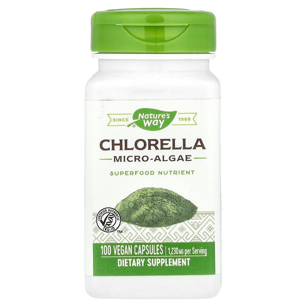 Nature's Way, Chlorella, Micro-Algae, 1,230 mg, 100 Vegan Capsules (410 mg per Capsule)