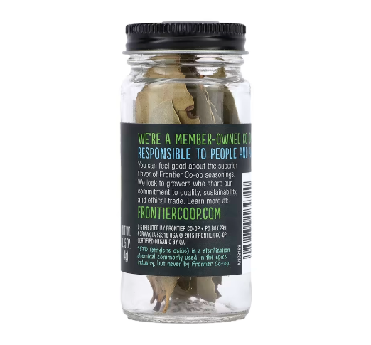 Frontier Co-op, 有機月桂葉,整條,0.15盎司(4克)