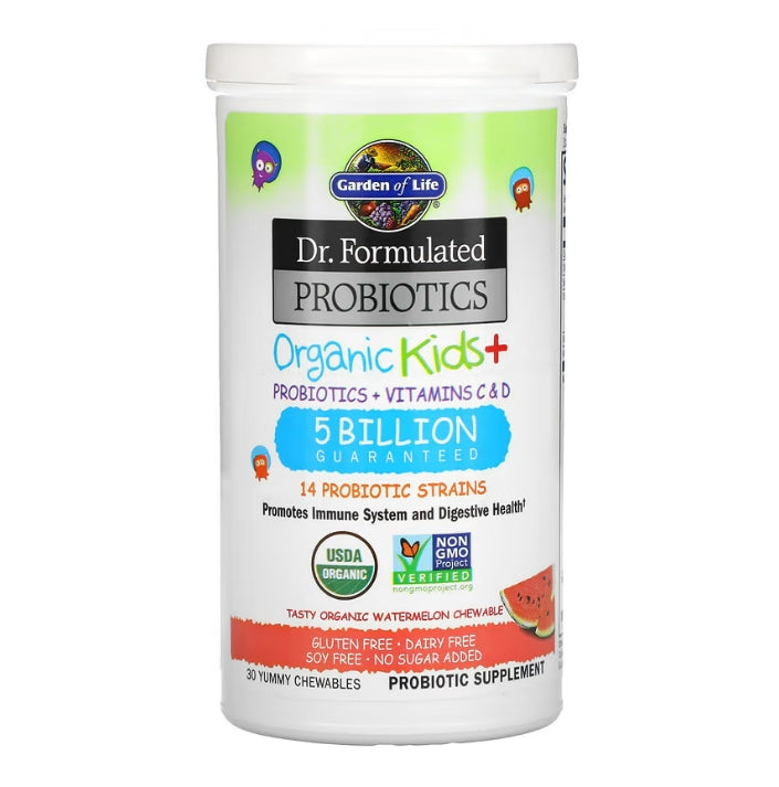 Garden of Life, Dr. Formulated Probiotics, Organic Kids +, Tasty Organ