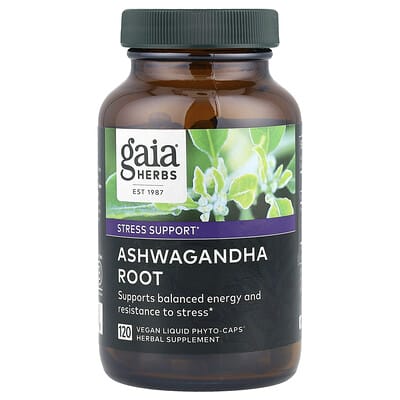 Gaia Herbs, Ashwagandha Root, 120 Vegan Liquid Phyto-Caps®