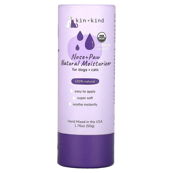 Kin+Kind, Nose & Paw Natural Moisturizer, For Dogs & Cats, 1.76 oz (50