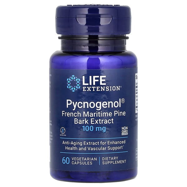 Life Extension, Pycnogenol, French Maritime Pine Bark Extract, 100 mg,